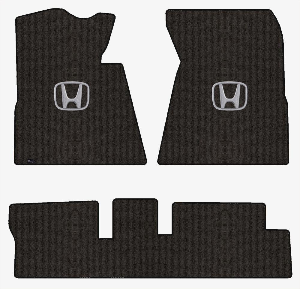 Lloyd Berber Front & Rear Mats for '12-13 Honda Civic W/Silver on Black Honda H