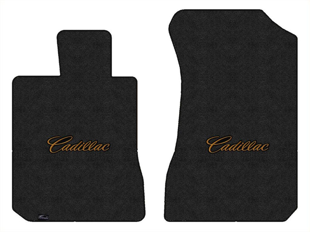 Lloyd Luxe Front Carpet Mats for '67-68 Cadillac Calais W/Gold on Black Cadillac