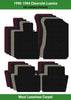 Lloyd Luxe Front & Rear Mats for '90-94 Lumina W/Black Outline Chevy Bowtie
