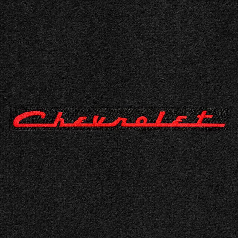 Lloyd Ultimat Front & Rear Mats for '72-76 Chevy Bel Air W/Red on Black Chevy
