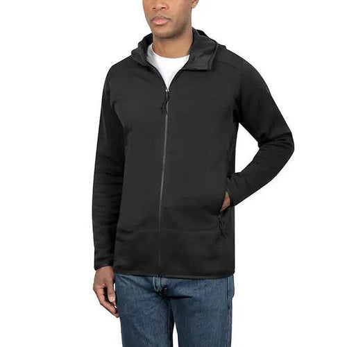 Kirkland Signature MenāS Hooded Fleece Jacket, BLACK - BLUE COLOR, FAST SHIPPING