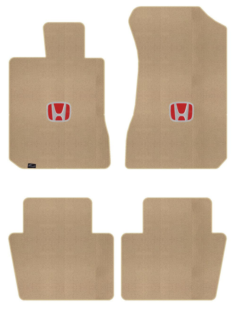 Lloyd Berber Front & Rear Mats for '86-87 Honda Accord W/Red on Black Honda H