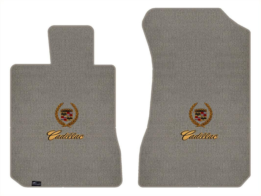 Lloyd Velourtex Front Mats for '69-70 Calais W/Crest 2 Gold W/Black on Gold Cadi