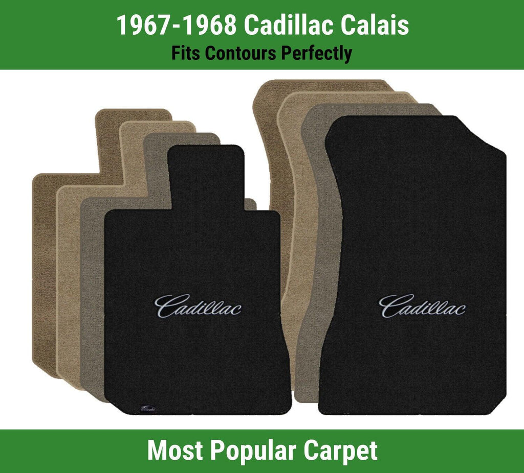 Lloyd Ultimat Front Mats for '67-68 Cadillac Calais W/Silver on Black Cadillac