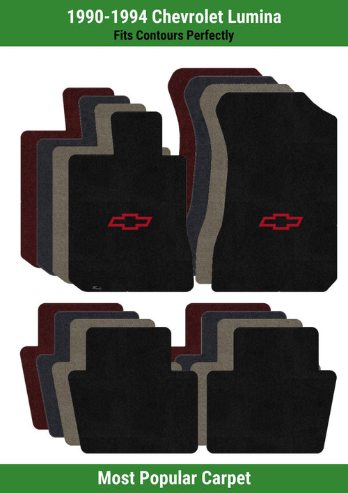 Lloyd Ultimat Front & Rear Mats for '90-94 Lumina W/Red Chevy Outline Bowtie