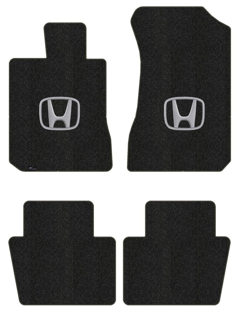 Lloyd Berber Front & Rear Mats for '86-87 Honda Accord W/Silver on Black Honda H