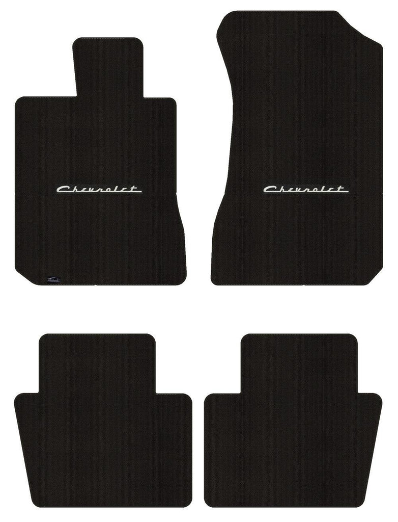 Lloyd Berber Front & Rear Mats for '72-76 Chevy Bel Air W/Silver on Black Chevy