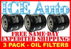 3 PACK - Prime Guard Premium Engine OIL FILTERS (Fram, Wix, AC Delco) POF241