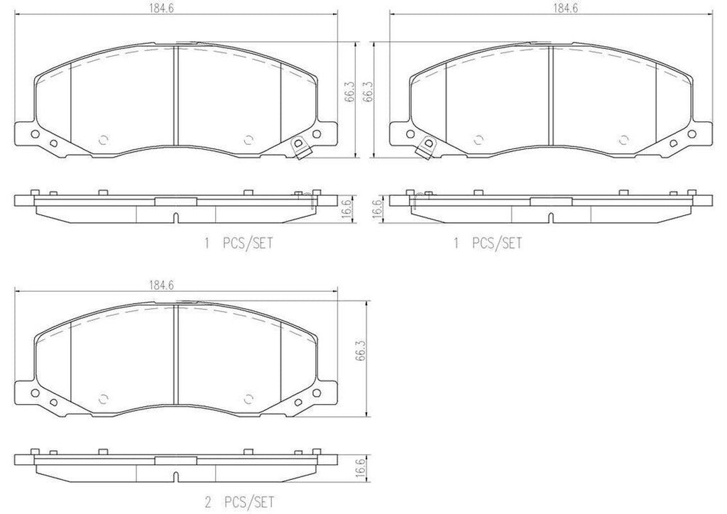 Brembo Front Disc Brake Pad Set for 10-11 9-5 (P59058N)