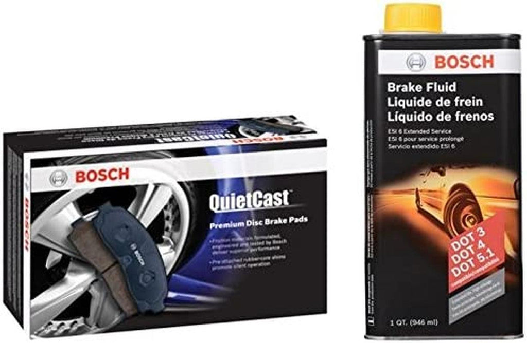 Bosch BP1210 Quietcast Brake Pad Set and Next Generation Brake Fluid