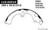 Centric Drum Brake Shoe for Prizm, Corolla, Nova, Tercel 111.05510