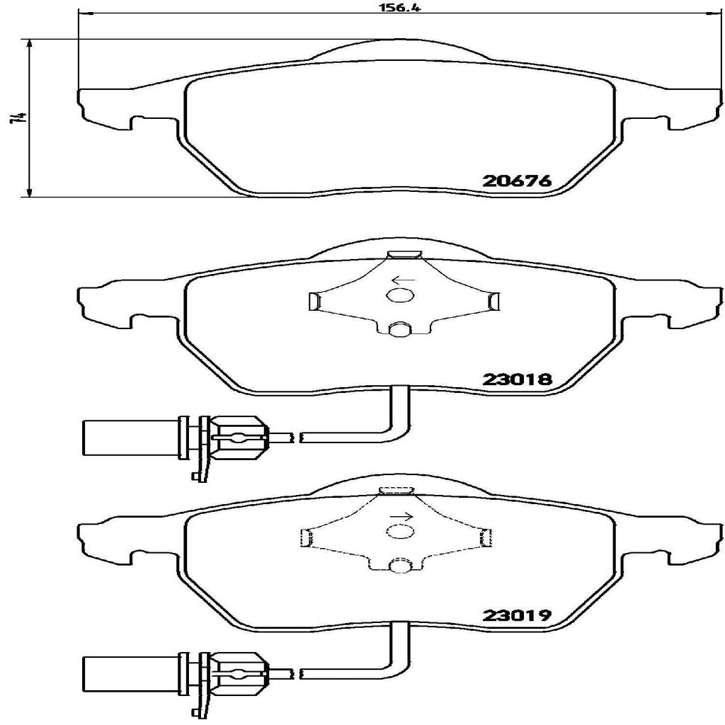 Front Disc Brake Pad Set for A4, A4 Quattro, Passat, A6+More (P85085)
