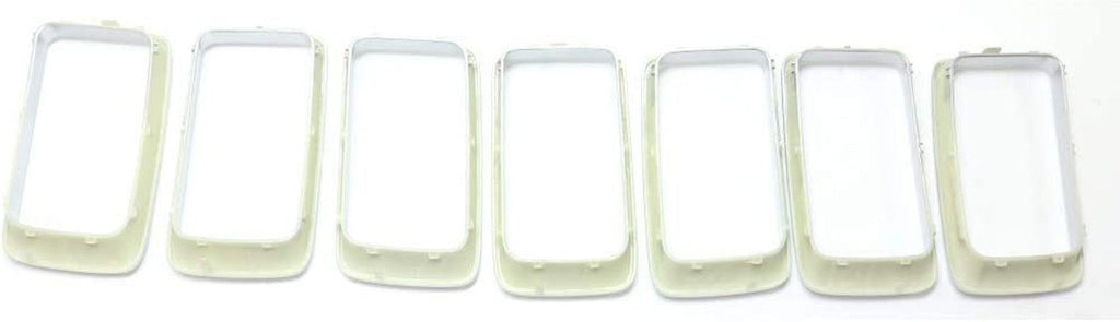 For Jeep Grand-Cherokee 2014 2015 2016 Grille Trim Ring | 7 Pieces Set | Painted Silver | Made of ABS Plastic | Replacement for CH1210117 | 68241344AA