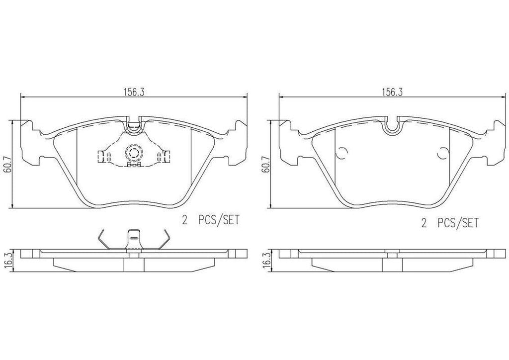 Brembo Front Disc Brake Pad Set for Jaguar (P36007N)