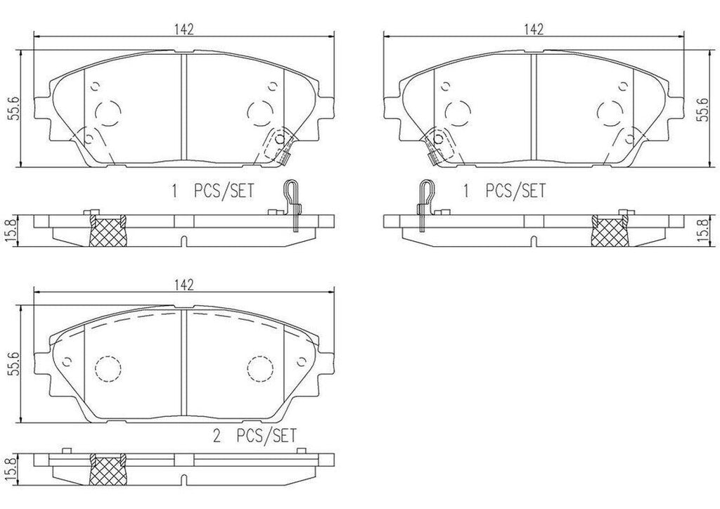 Brembo Front Disc Brake Pad Set for CX-3, 3 (P49050N)