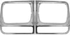 Headlights Headlamps Chrome Trim Bezel Pair Set for 97-01 Jeep Cherokee