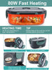 Buddew Electric Lunch Box 80W Food Heater for Adults, 12/24/110V Portable Lunch Warmer Upgraded Heated Lunch Box for Car/Truck/Office with SS Fork&Spoon and Insulated Carry Bag (Green)