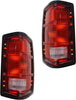 Taillights Taillamps Brake Lights W/Black Bezel Trim Pair Set for 88-96 Dakota