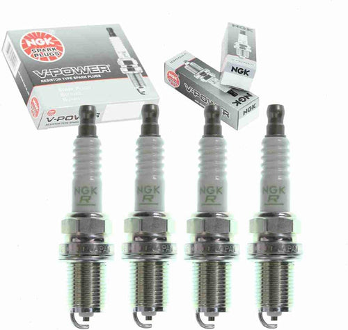 4 Pc NGK V-Power Spark Plugs Compatible with Toyota RAV4 2.0L 2.4L L4 1996-2008