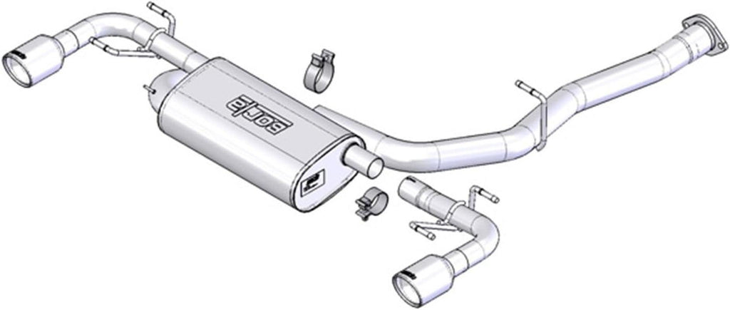 - 03-09 Mazda RX-8 1.3L Single round Rolled Angle-Cut Cat-Back Exhaust (1014015)