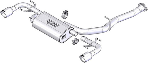 - 03-09 Mazda RX-8 1.3L Single round Rolled Angle-Cut Cat-Back Exhaust (1014015)