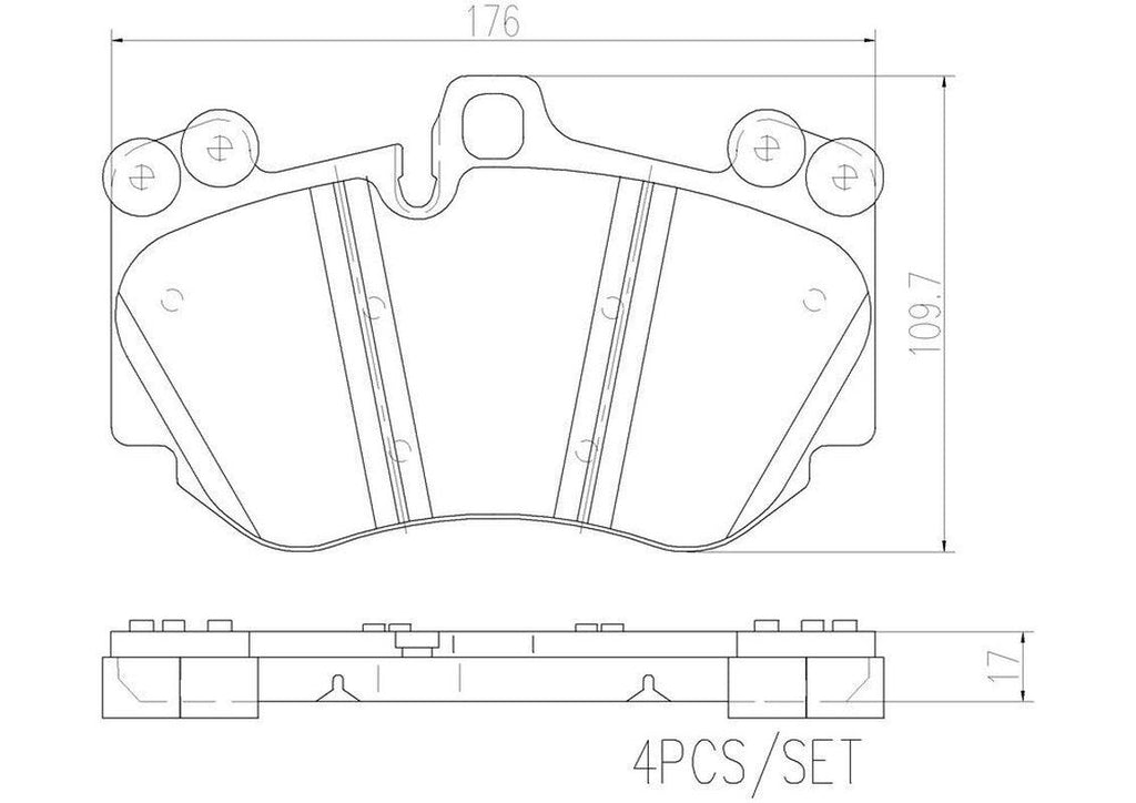 Brembo Front Disc Brake Pad Set for R8, RS5, Cayenne (P65016N)