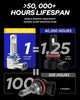 AUTOONE H11 LED Bulbs, H8/H9/H16 LED Light Plug and Play 6000K White Fanless Mini Size Car Lights Bulbs Replacements, Pack of 2