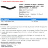 Lower - Radiator to Line-1 Radiator Hose - Compatible with 1997 - 2001 INFINITI Q45 4.1L V8 GAS 1998 1999 2000