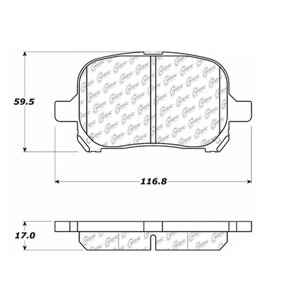 Centric Front Disc Brake Pad for Avalon, Solara, ES300, RX300, Camry (102.07070)