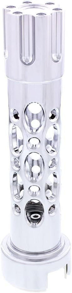 70650 Chrome"Austin" 13/15/18 Speed Gun Cylinder Gearshift Knob W/Adapter - Vertical