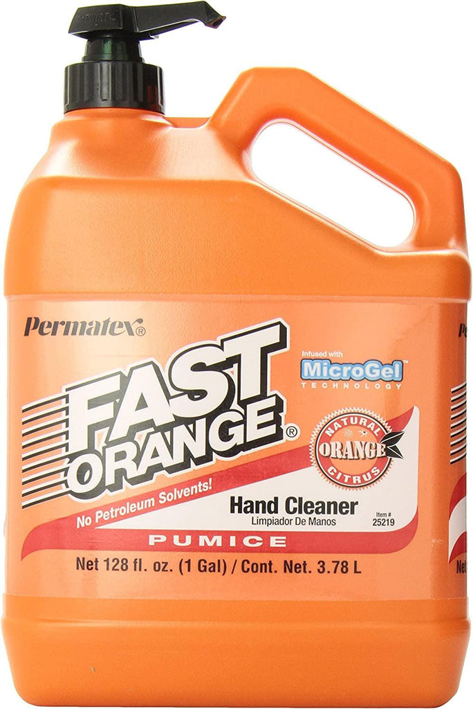Permatex 25219-4PK Fast Orange Pumice Lotion Hand Cleaner with Pump, 1 Gallon (Pack of 4)