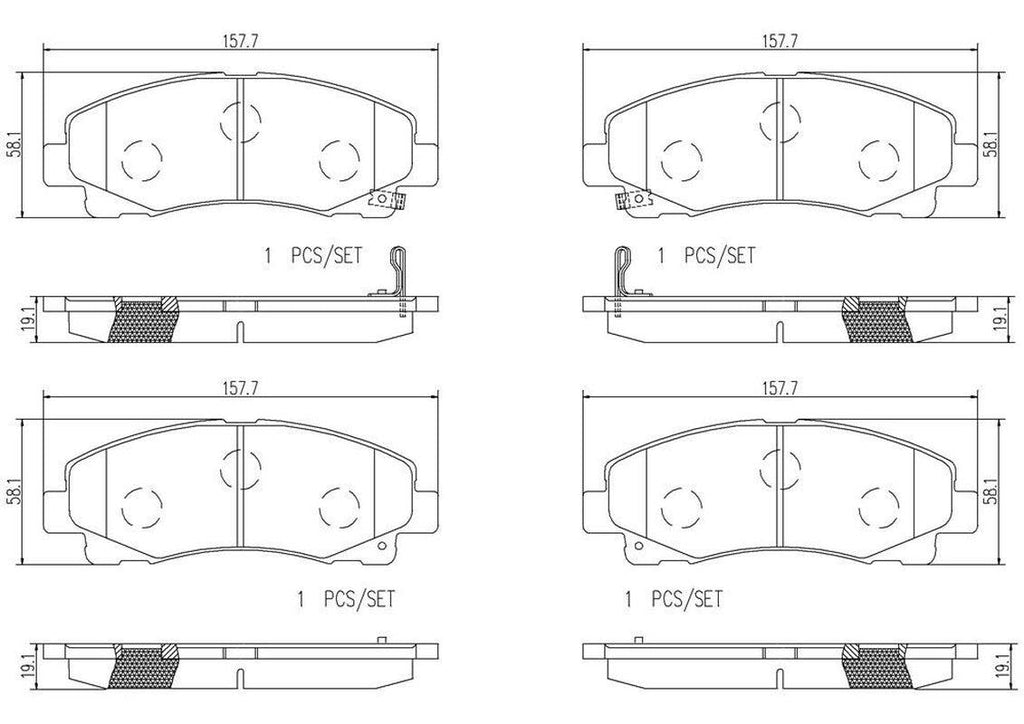 Brembo Front Disc Brake Pad Set for TL, Ridgeline (P28073N)