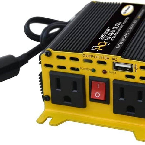 ! GP-225HD Heavy-Duty Modified Sine Wave Inverter - 225 Watt / 12V - greatparts