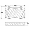 Centric Front Disc Brake Pad for F430, 360, Mustang, Viper (102.05920)