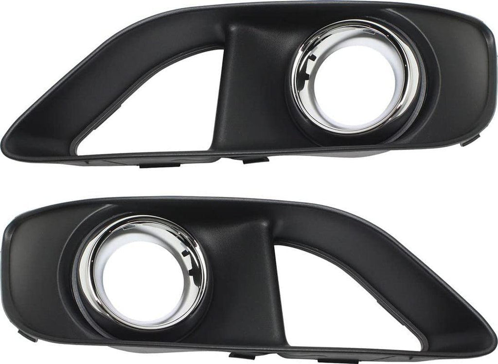 Front Fog Lamp Molding Compatible with 2012-2014 Chrysler 300 Set of 2 Passenger and Driver Side Paint to Match with Chrome Trim with Parking Aid Sensor Holes SRT-8 Model