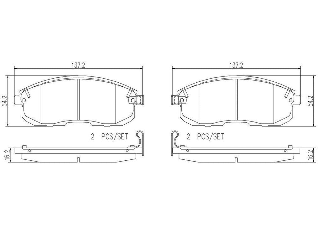 Front Disc Brake Pad Set for Sentra, Juke, Cube, Altima, Versa+More (P56065N)
