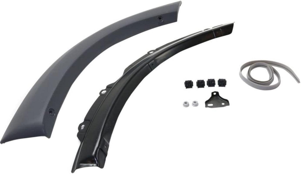 Evan-Fischer Rear Wheel Opening Molding Compatible with Toyota RAV-4 01-05 LH Front Section Black Paint to Match Left Side