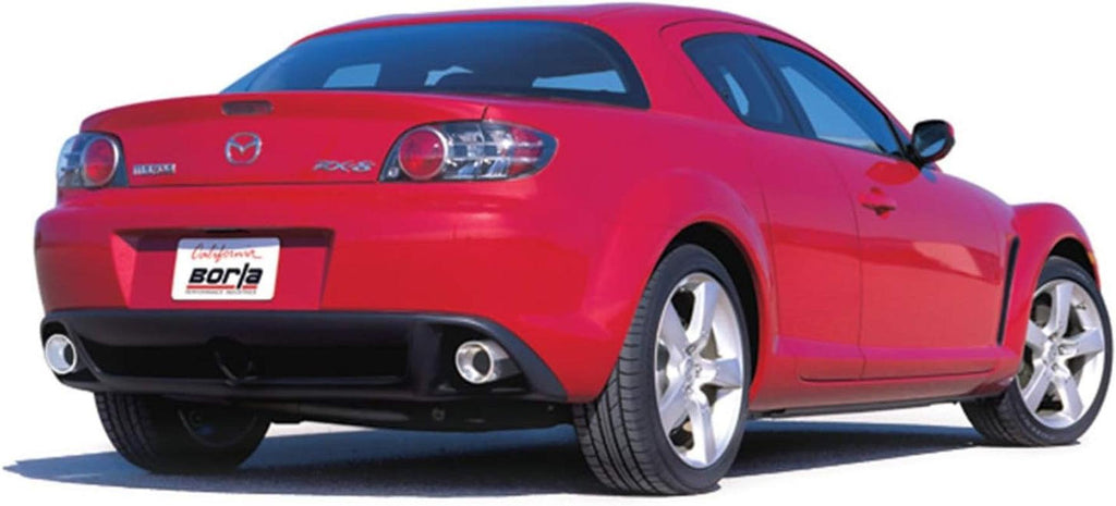 - 03-09 Mazda RX-8 1.3L Single round Rolled Angle-Cut Cat-Back Exhaust (1014015)