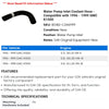 Water Pump Inlet Coolant Hose - Compatible with 1996 - 1999 GMC K1500 1997 1998