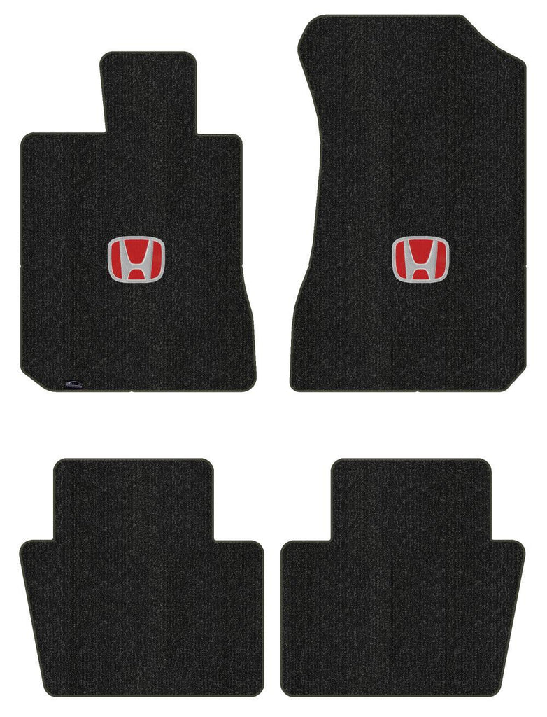 Lloyd Berber Front & Rear Mats for '86-87 Honda Accord W/Red on Black Honda H