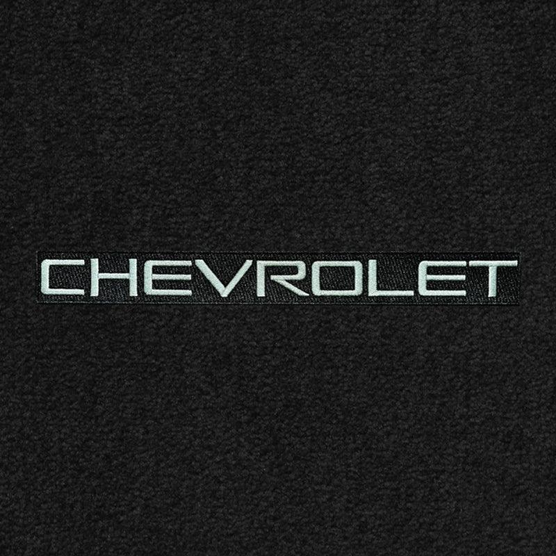 Lloyd Velourtex Front Mats for '77-90 Chevy Caprice W/Chevy Silver on Black