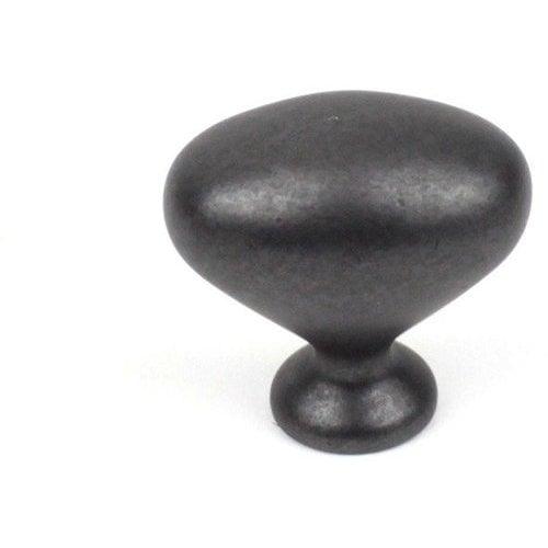 BCB 1-3/8 Inch Zinc Die Cast Oval Knob, Gun Metal