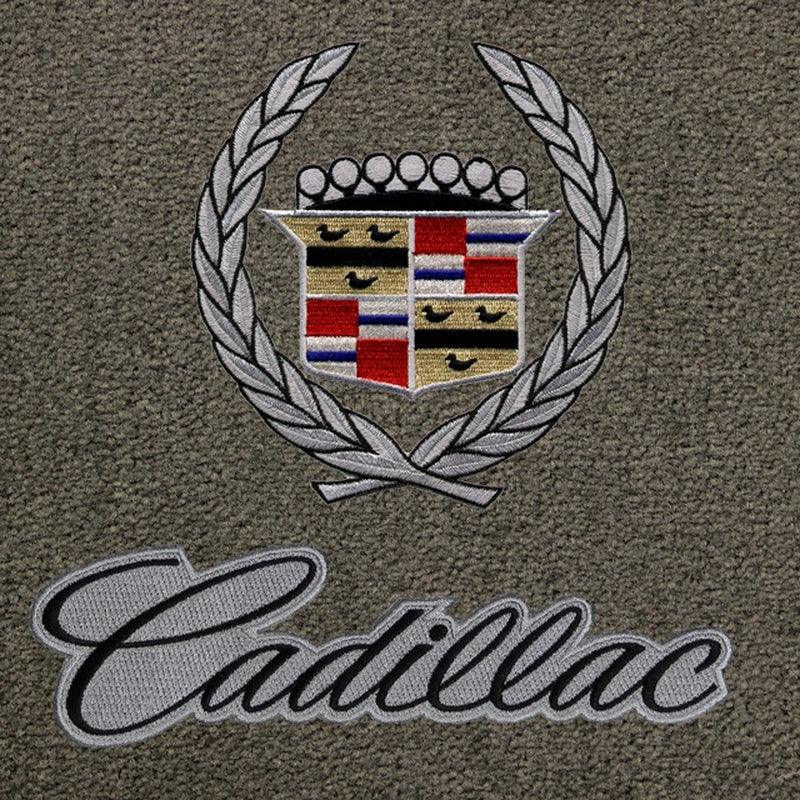 Lloyd Loop Front Mats for '74-76 Calais W/Cadillac Crest 2 Silver/Black on Gray