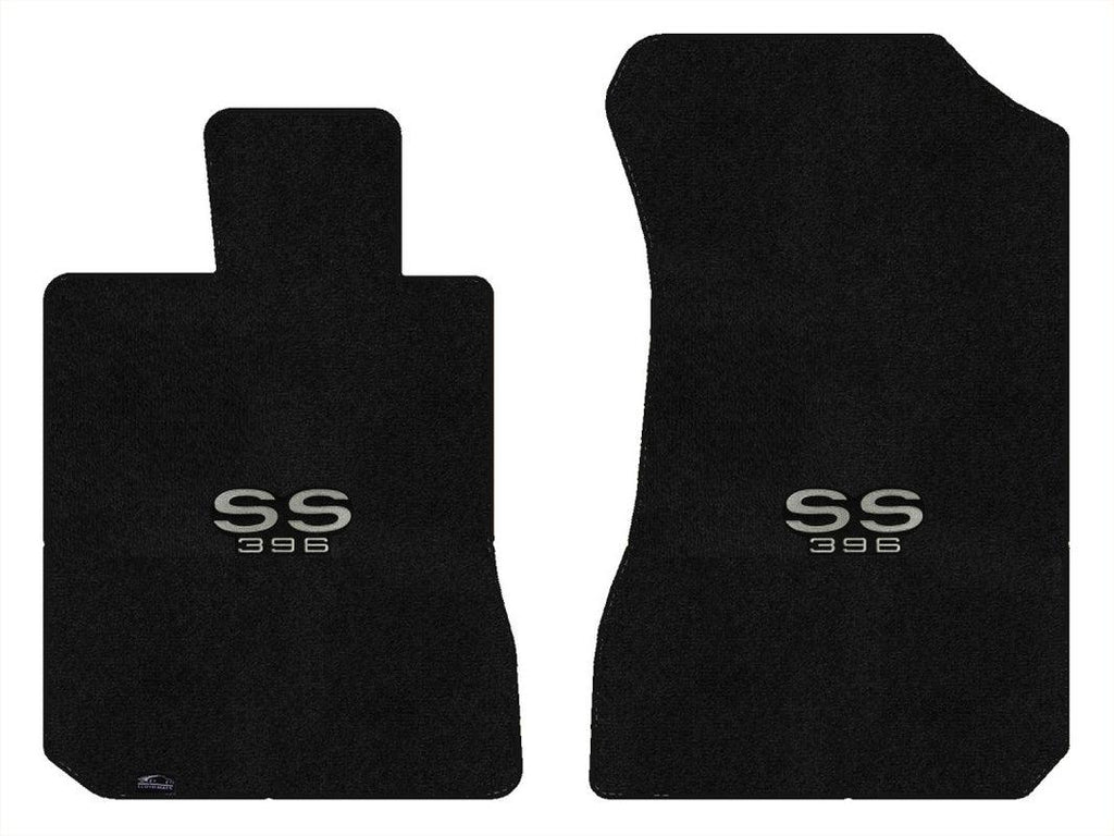 Lloyd Ultimat Front Mats for '72-76 Chevy Bel Air W/Silver on Black SS 396