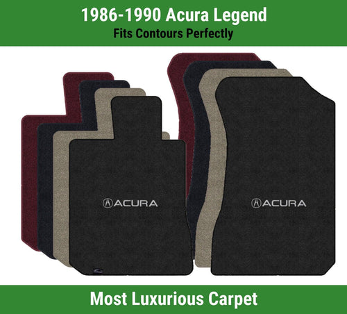 Lloyd Luxe Front Carpet Mats for '86-90 Acura Legend W/Acura a with Acura Word