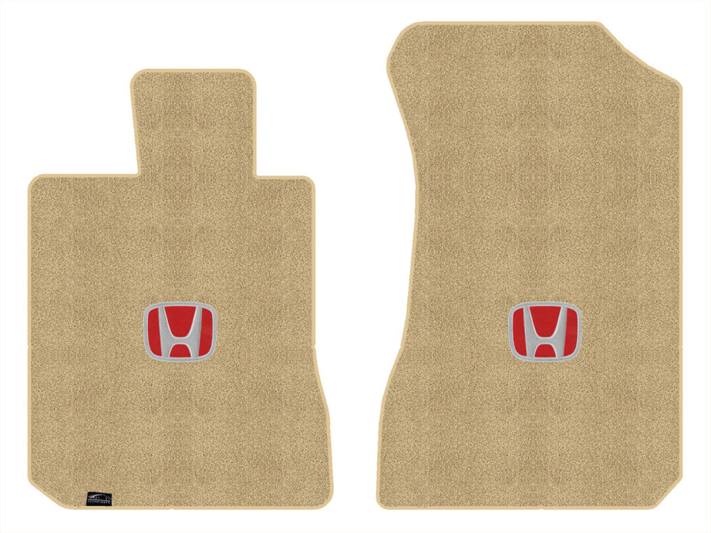 Lloyd Luxe Front Carpet Mats for '98-99 Honda Accord W/Red on Black Honda H Logo