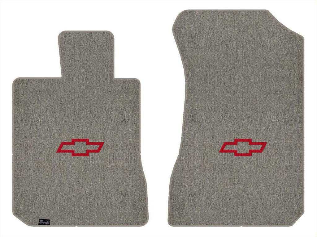 Lloyd Velourtex Front Mats for '72-76 Chevy Bel Air W/Red Chevy Outline Bowtie