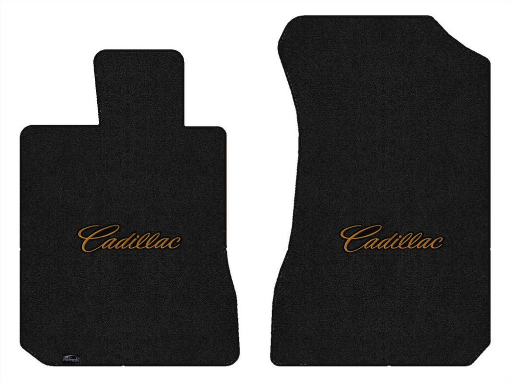 Lloyd Ultimat Front Mats for '65-66 Cadillac Calais W/Gold on Black Cadillac