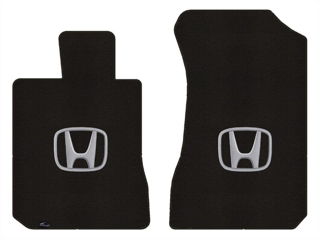 Lloyd Berber Front Carpet Mats for '86-87 Honda Accord W/Silver on Black Honda H