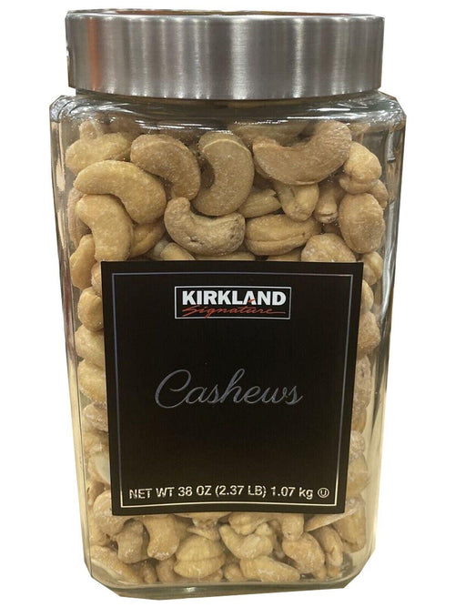 Kirkland Signature Cashews 38 Oz Beautiful Glass Container